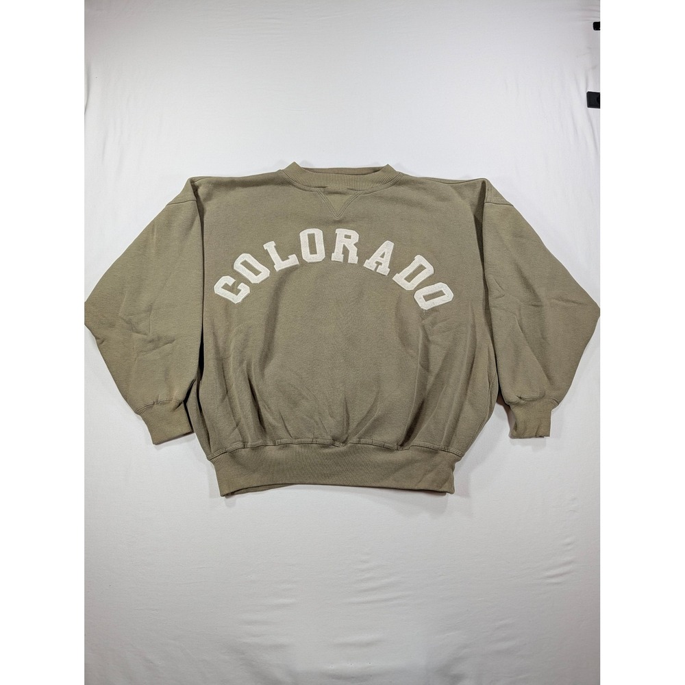 Vintage Crable Sportswear Colorado Sweatshirt XL Green Crewneck Pullover Graphic